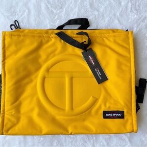 Women’s NWT Eastpak x Telfar Large Yellow Crossbody Shopper Backpack